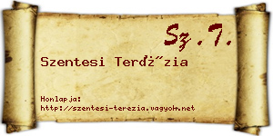 Szentesi Terézia névjegykártya