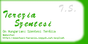 terezia szentesi business card