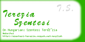 terezia szentesi business card